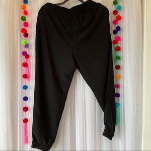 Black jogger style pants size M petite. Office appropriate and with pockets!